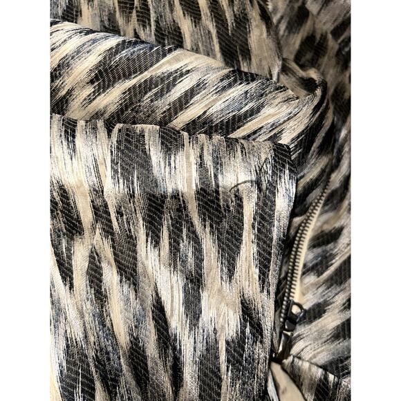 Yigal Azrouel Gray Animal Print Cowl Neck Short Dress Size 6 - Picture 9 of 11